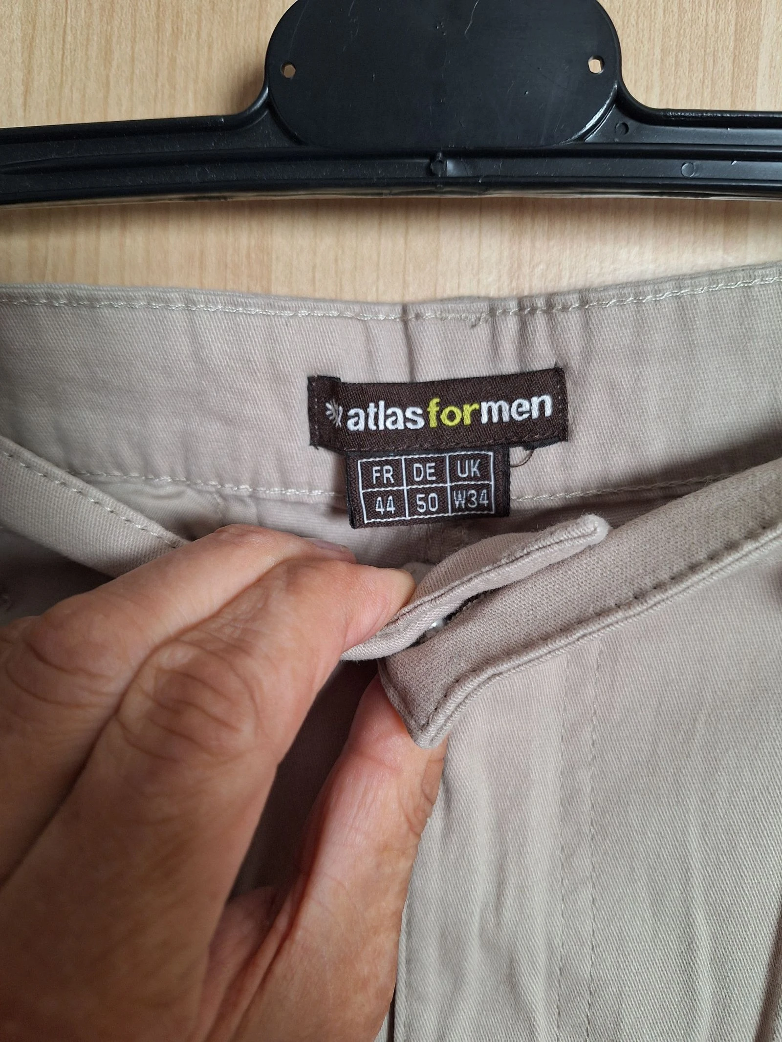 Calça chino masculina bege Atlas para homens tamanho 44 nova – photo 4